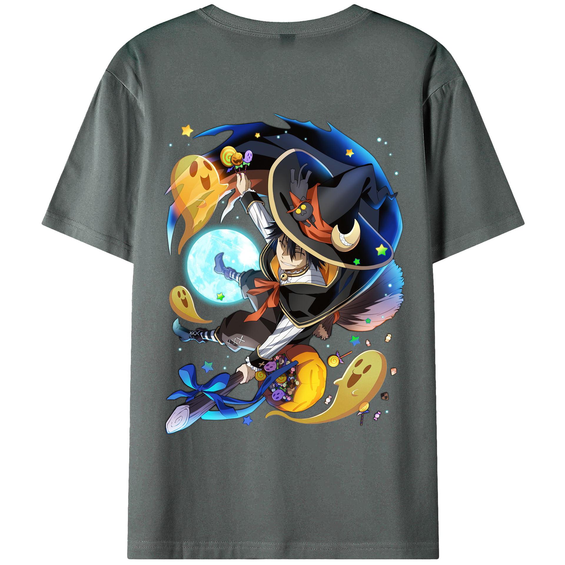 （画像用） 文豪ストレイドッグス Bungo Stray Dogs 綿100％ メンズ半袖Tシャツ（バックプリント） 通気性